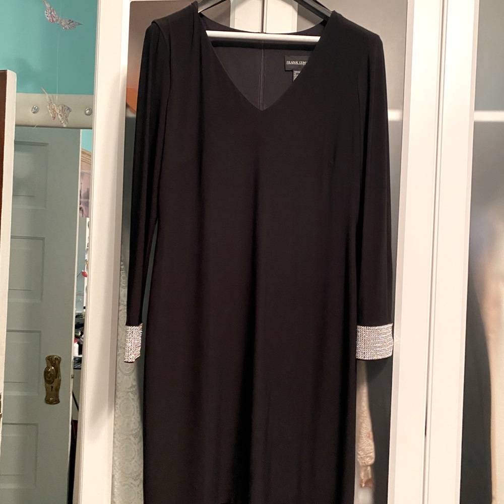 Frank Lyman Montreal LBD w rhinestone sleeves